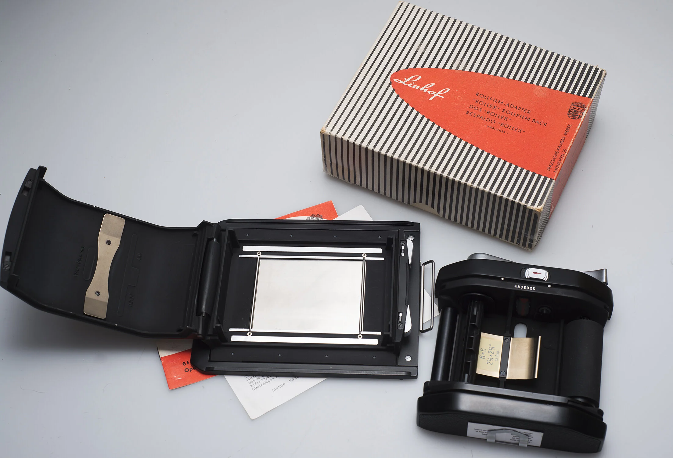 Linhof 6x6 Super Rollex Film Back for 4x5 Technika Cameras Mint w